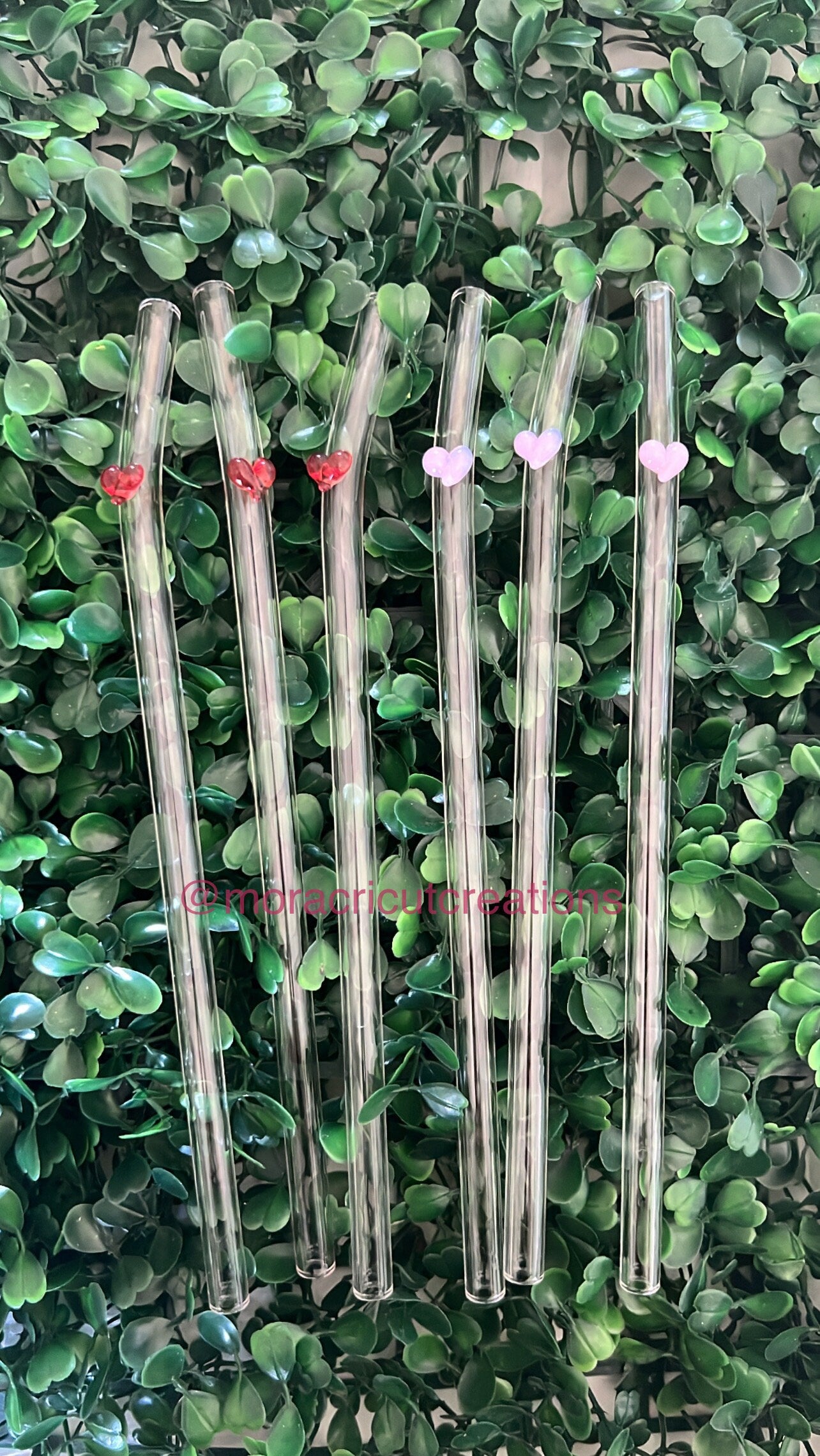 Heart glass straws, glass straws for Libbey cans, heart shaped straws, heart straws, cute straws, heart, glass straws, reusable glass straw